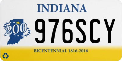 IN license plate 976SCY