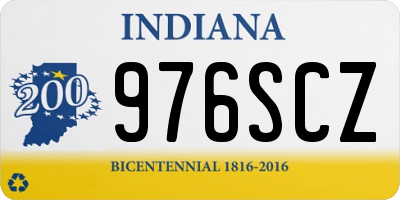 IN license plate 976SCZ