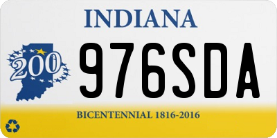 IN license plate 976SDA