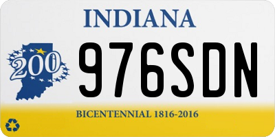 IN license plate 976SDN