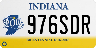 IN license plate 976SDR