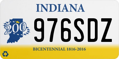 IN license plate 976SDZ