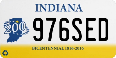 IN license plate 976SED