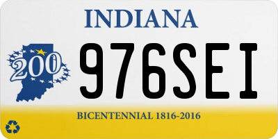 IN license plate 976SEI