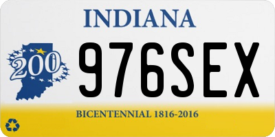 IN license plate 976SEX
