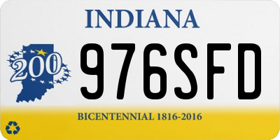 IN license plate 976SFD