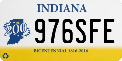 IN license plate 976SFE