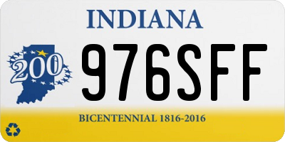 IN license plate 976SFF