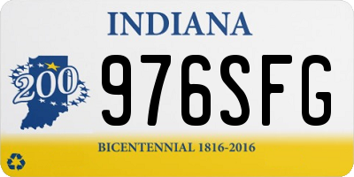 IN license plate 976SFG