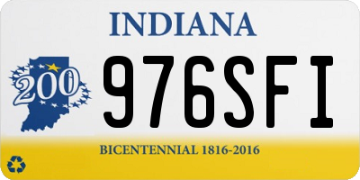 IN license plate 976SFI
