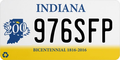 IN license plate 976SFP
