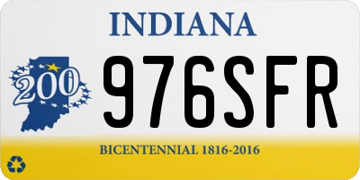 IN license plate 976SFR