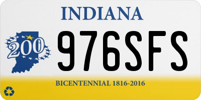 IN license plate 976SFS