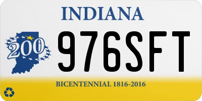 IN license plate 976SFT