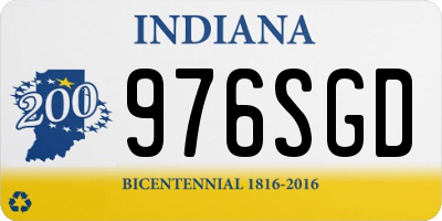 IN license plate 976SGD