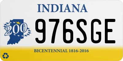 IN license plate 976SGE