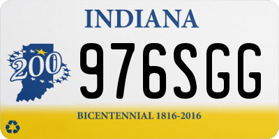 IN license plate 976SGG
