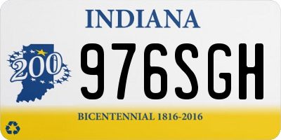 IN license plate 976SGH