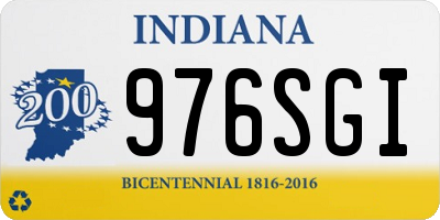 IN license plate 976SGI