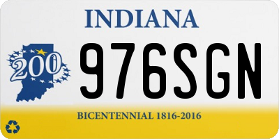 IN license plate 976SGN