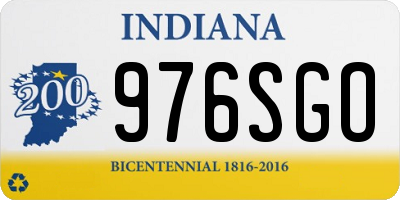 IN license plate 976SGO