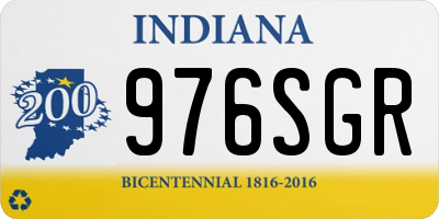 IN license plate 976SGR