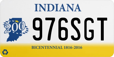 IN license plate 976SGT