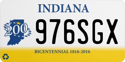 IN license plate 976SGX
