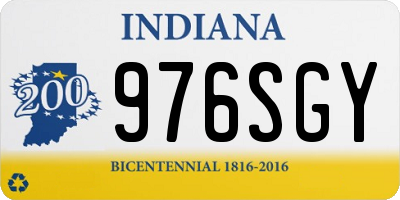 IN license plate 976SGY