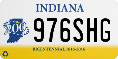 IN license plate 976SHG