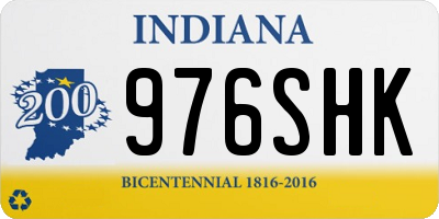 IN license plate 976SHK