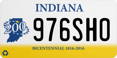 IN license plate 976SHO