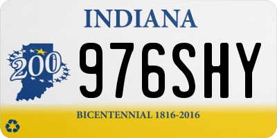 IN license plate 976SHY