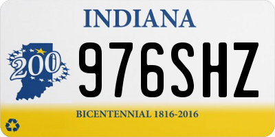 IN license plate 976SHZ