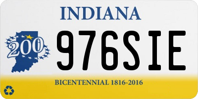 IN license plate 976SIE