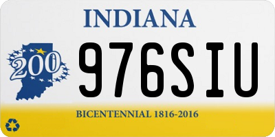 IN license plate 976SIU