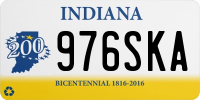 IN license plate 976SKA