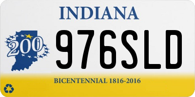 IN license plate 976SLD