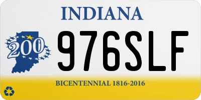 IN license plate 976SLF