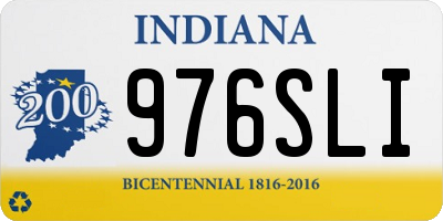 IN license plate 976SLI