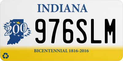 IN license plate 976SLM
