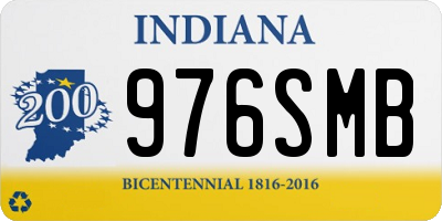 IN license plate 976SMB