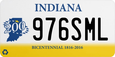 IN license plate 976SML