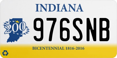 IN license plate 976SNB