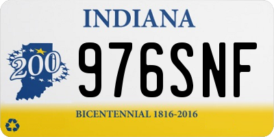 IN license plate 976SNF
