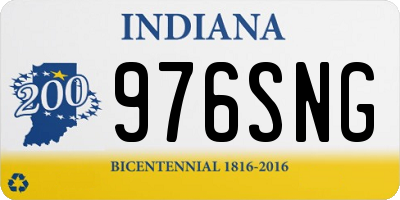 IN license plate 976SNG