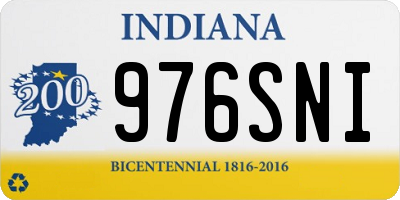 IN license plate 976SNI