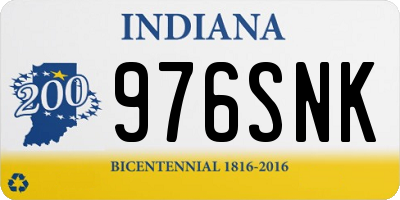 IN license plate 976SNK