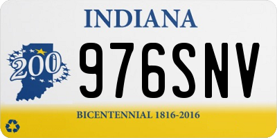 IN license plate 976SNV