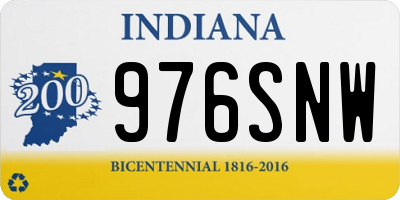 IN license plate 976SNW